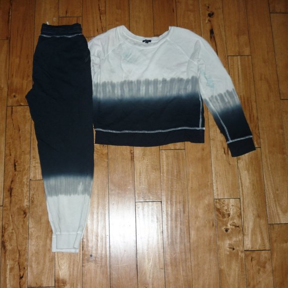 Rails Theo & Oakland Tie Dye Joggers & Sweatshirt Set Outfit Small Blue/Gray - Picture 3 of 6
